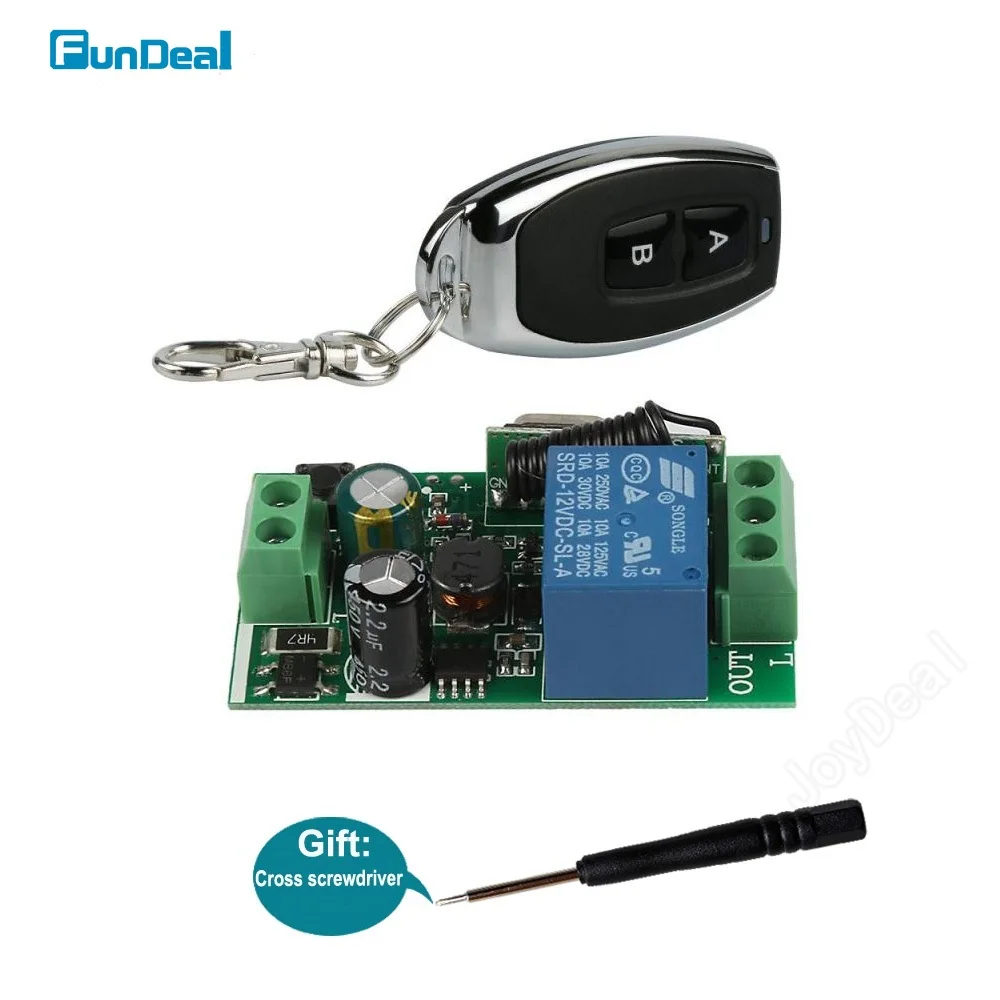 433Mhz Universal Wireless Remote Control Switch AC 110V 220V 1CH Relay Receiver Garage Door RF Transmitter Led Light Diy | Электроника