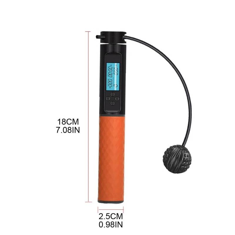 

Jump Rope, Digital Weighted Handle Workout Jumping Rope with Calorie Counter for Training Fitness, Adjustable D5QD