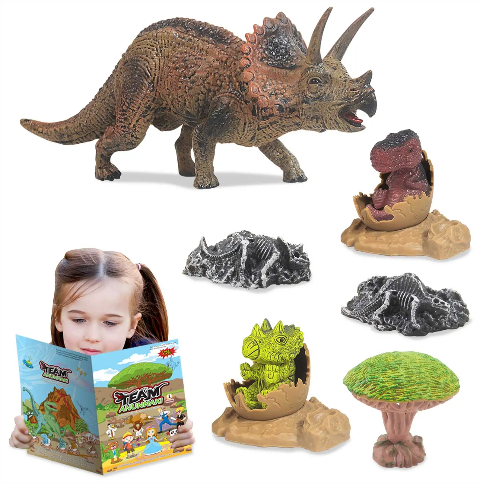 

Jurassic Dinosaurs World Triceratops Dinosaur Model Toy Lifelike Innovative Simulation Animal Model Action Figures Kids Gift