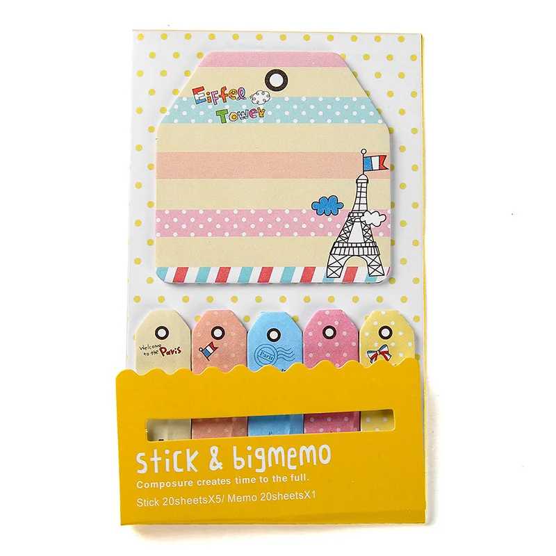 1Set Memo Pads Sticky Notes Kawaii Multifunction Paper Notepad diary Scrapbooking Stickers Office School stationery Notepads |