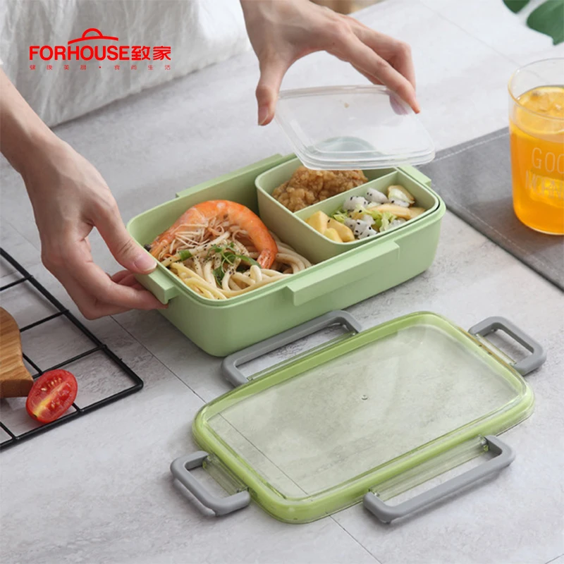 800 ML Portable Lunch Box Food Container Microwavable Oven Bento Leakproof Lunchbox With Spoons Chopsticks | Дом и сад