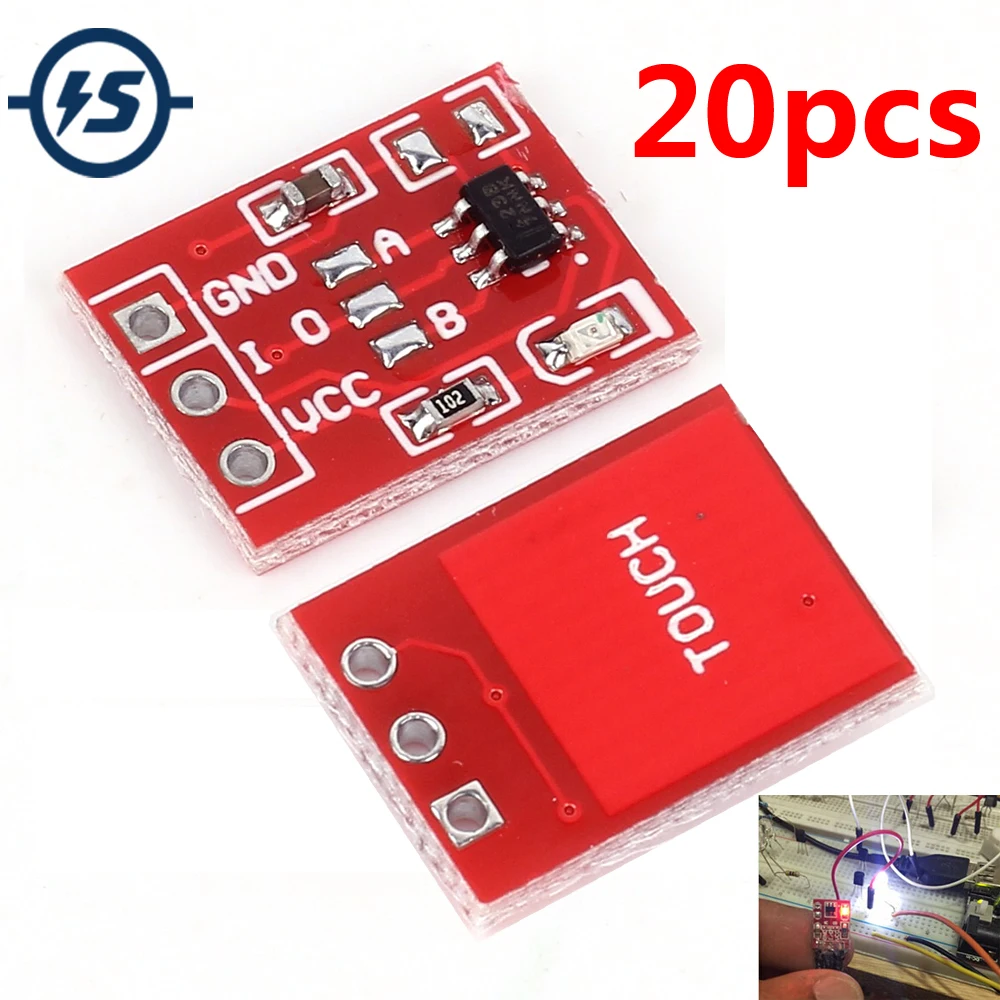 Сенсорный кнопочный коммутационный модуль TTP223 емкостная одноканальная