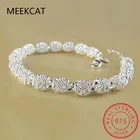 925 стерлингового серебра браслет циркония на цепочке с геометрическим узором связаны для женщин девушек цепочка на счастье очаровательный браслет модные Лаки ювелирные изделия подарок в едином положении во время занятий легкой атлетикой