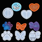 Зыбучий песок, силиконовая смола, форма, круглые сердца, кошачья лапа, Бабочка, пчела, рукоделие, создание домашнего декора инструменты для украшения тортов из мастики