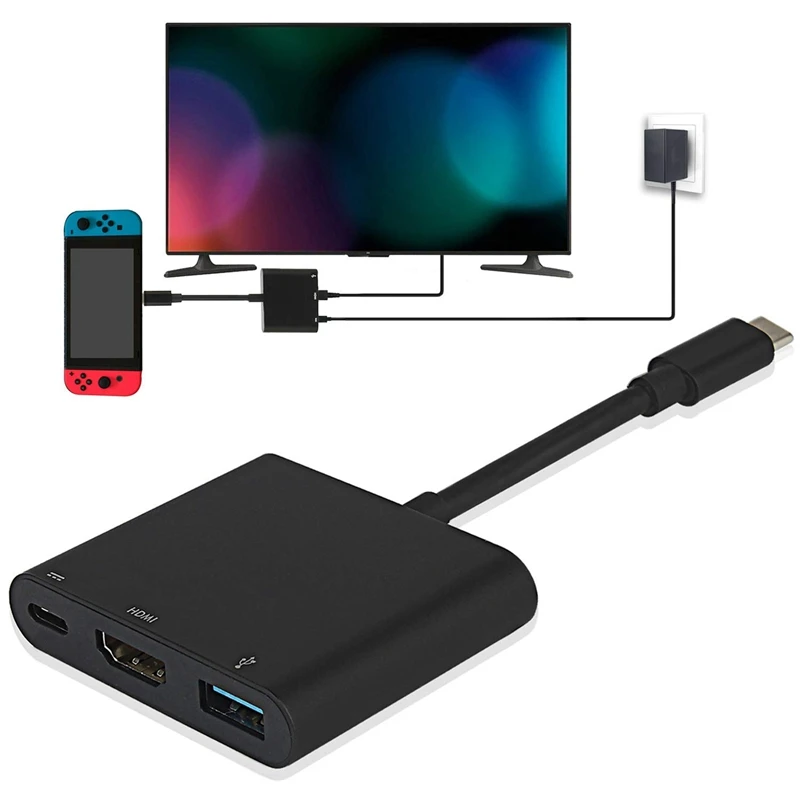Новый адаптер HDMI USB C Hub для Nintendo Switch 1080P Type к конвертер док-кабель | Электроника