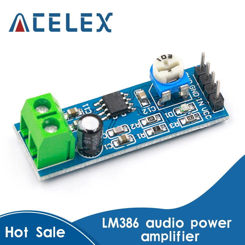 

200 увеличение времени 5 В-12 в LM386 модуль усилителя звука 10 к Регулируемое сопротивление 200 мультипликатор держатель провода динамика