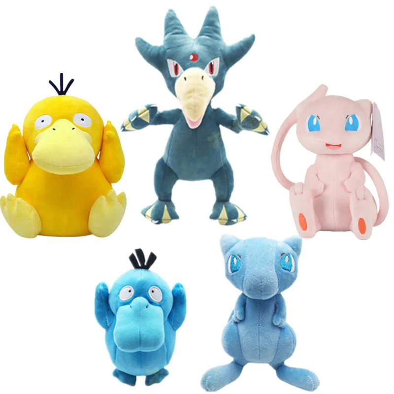 

New Pokemon Anime Cute Psyduck Mew Plush Doll Hetero-color Blue Psyduck Mew Blue Golduck Doll Plush Toy Kids Holiday Gift