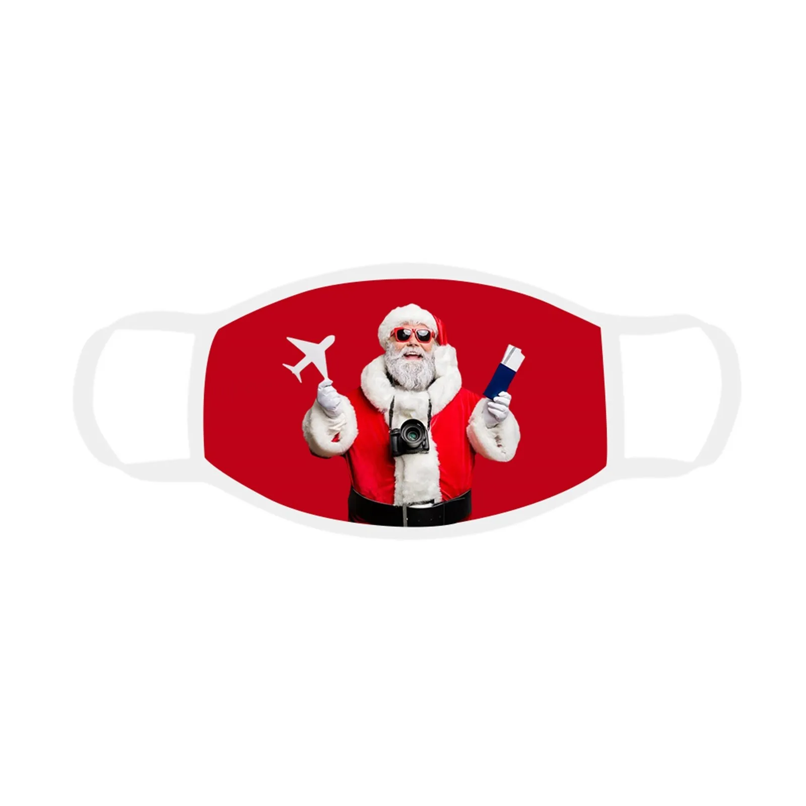 Рождественская маска для лица с 3D принтом моющаяся многоразовая хлопковая