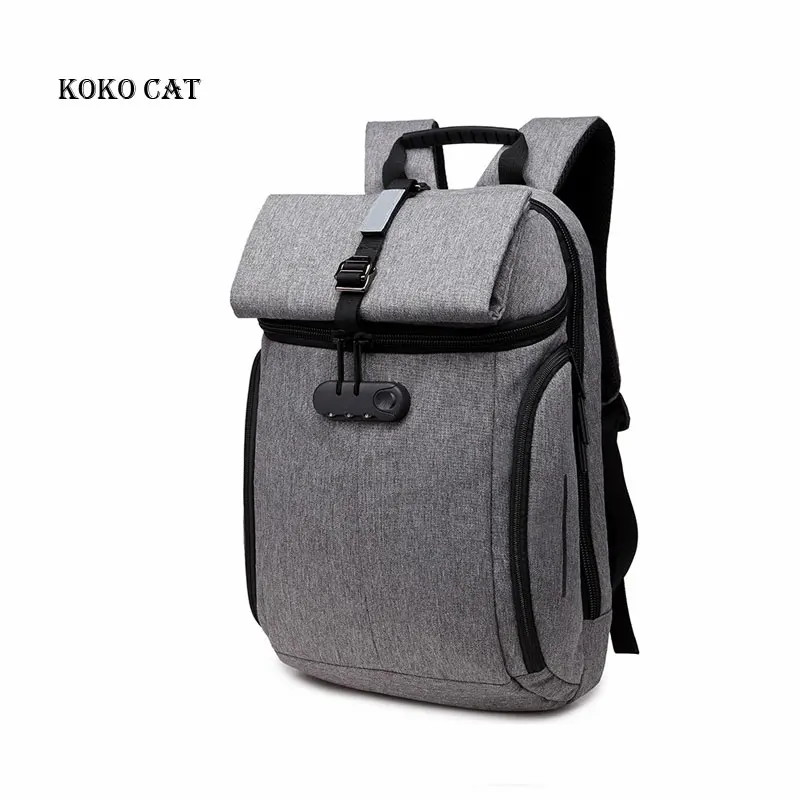 Fashion Business Men Laptop Anti Theft Backpack Oxford Male Creative Fashion Student Larger Capaticy Multifunction School Bags