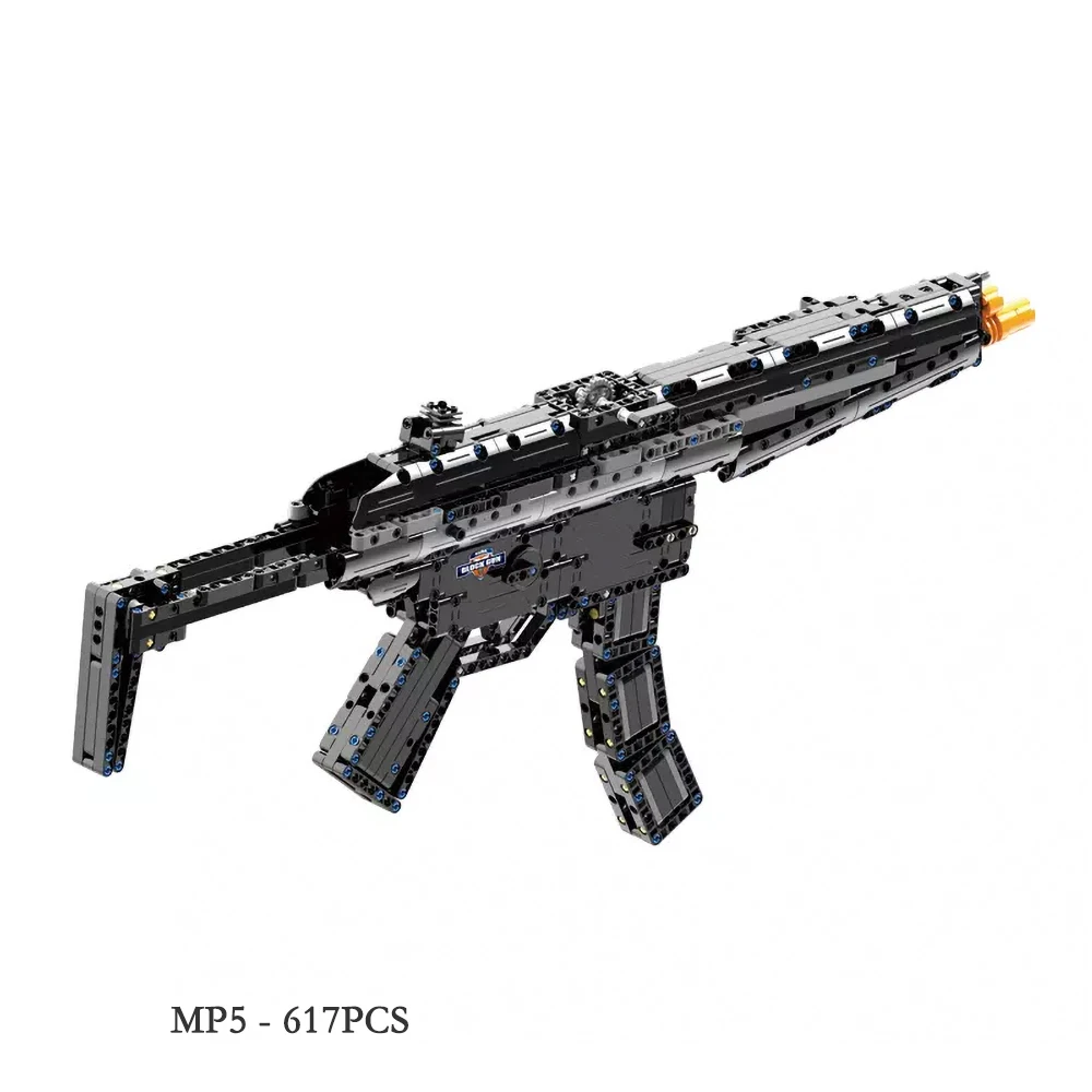 Пистолет конструктор Ak47 M1A1 MP5 Desert Eagle военные наборы сделай сам Детский