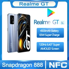Realme – Smartphone, GT, ram 8 go, rom 120 go, 6.43 ", Super AMOLED, téléphone intelligent, terminal mobile, 5G, écran 888Hz, processeur Snapdragon 4500, batterie 128 mAh, recharge rapide 65W, nouveau  (1)