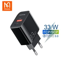 mcdodo eu uk plug 33w usb type c pd charger for iphone 11 12 13 pro max ipad xiaomi notebook portable charger vooc fast charging
