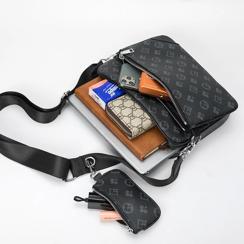 

2021 Fashion Luxury Designer Men's Handbags and Purses Fashion Messenger Shoulder Bag Men Three-in-one Mahjong Crossbody Bag