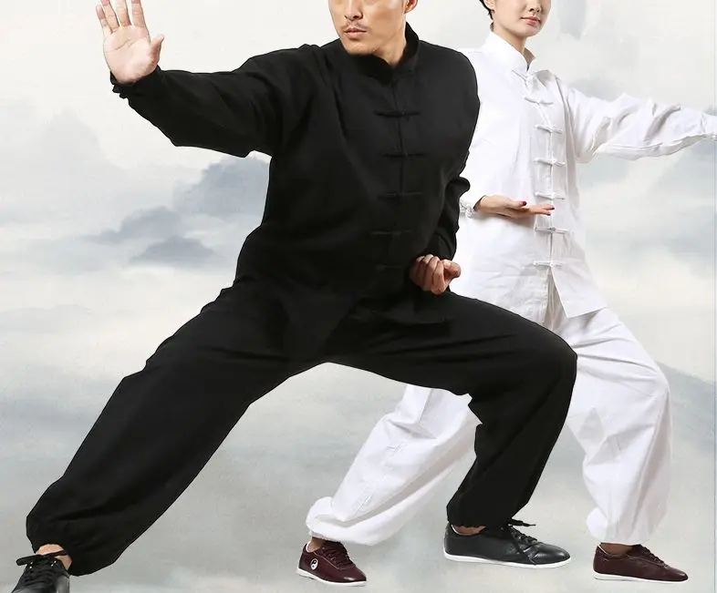 Унисекс 10 цветов толстый хлопок и лен кунг фу форма для боевых искусств костюмы