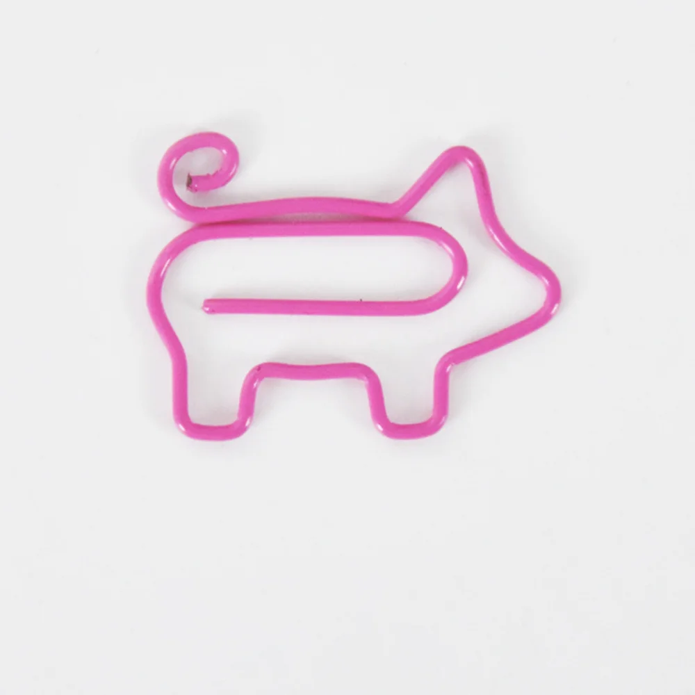 

30Pcs StylishPig Shaped Paper Clip Metal Paper Files Holder Creative Office and School Supply)
