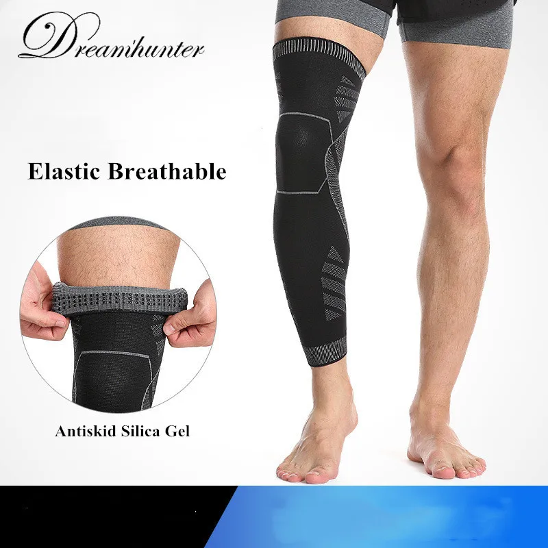 Компрессионные наколенники для бега защита голени грелка ног езды на велосипеде