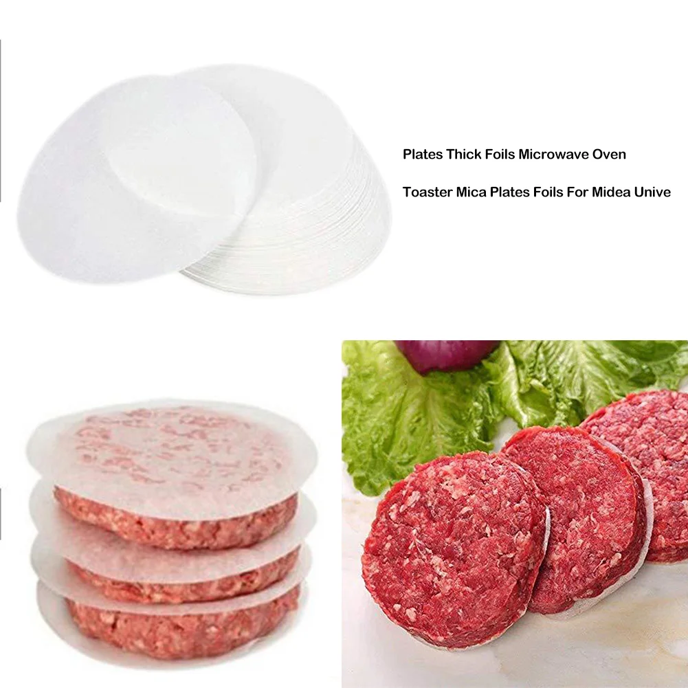

100pcs Round Hamburger Oil Blotting Paper Oven BBQ Grill Paper Absorbing Sheet Non-stick Hamburger Patty Paper Kitchen Tools