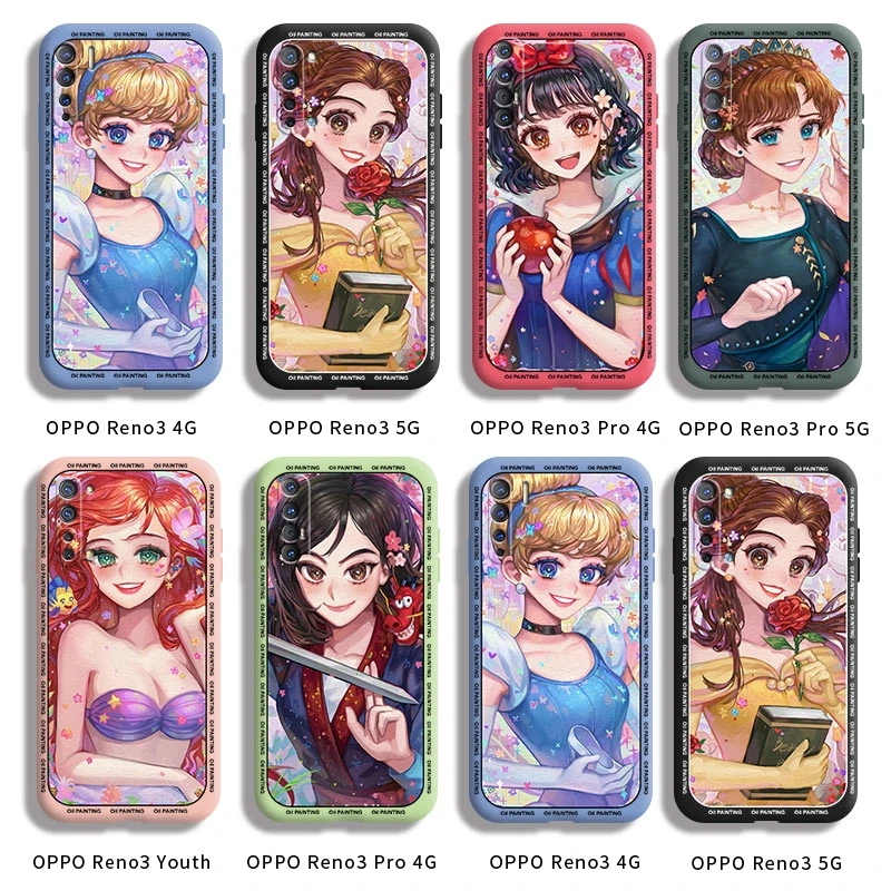 

For OPPO Reno3 4G 5G Reno3 Pro 5G Reno3 Youth Fall proof case cartoon beauty pattern protective cover