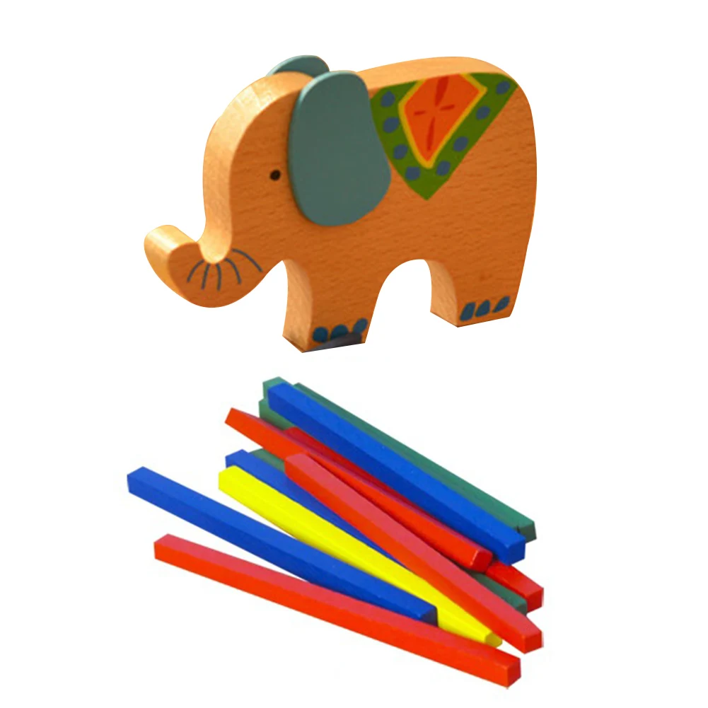 

Wooden Elephant Camel Animal Balancing Stack Colorful Block Development Kids Toy