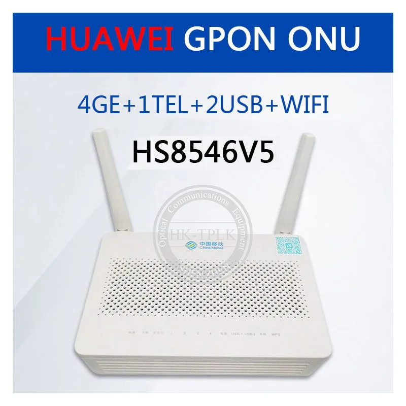 Горячие продукты HS8546v5 GPON ONU Оптическая сеть FTTH маршрутизатор 4GE + 1TEL 2USB Wifi