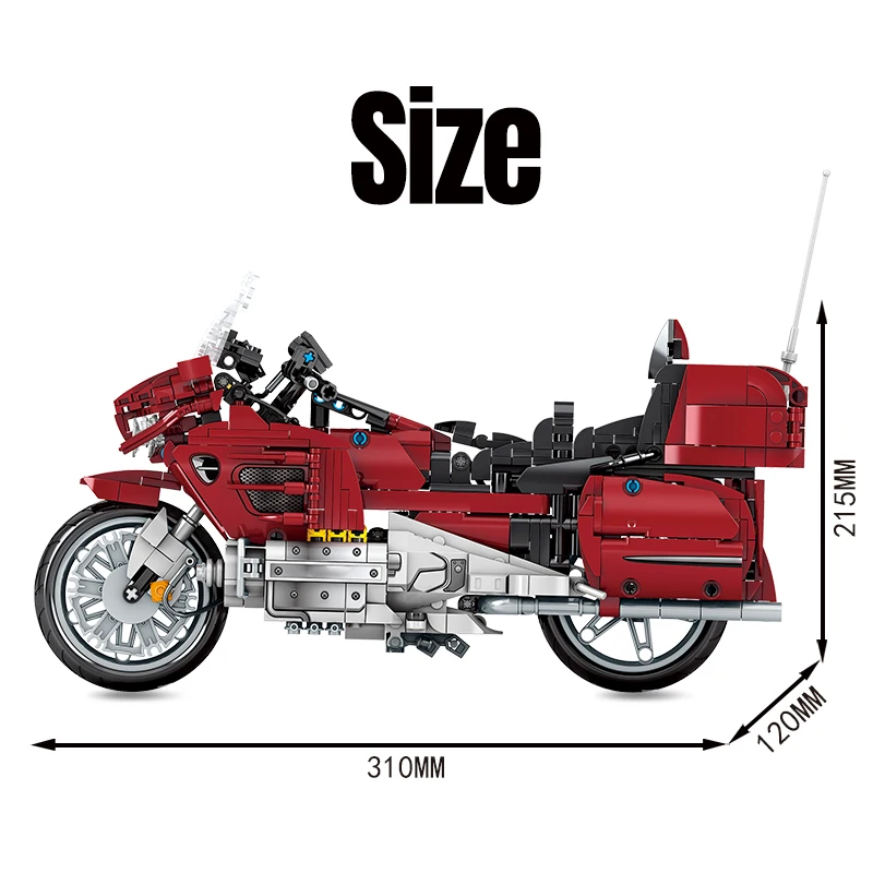 

1205 PCS City MOC Creator Super Bike Motorcycle Model Building Blocks High-tech Racing Car Bricks DIY Toys For Children Gifts