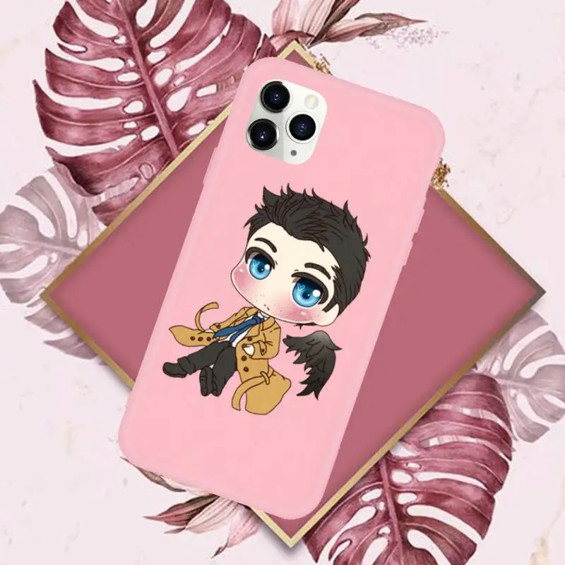 

Supernatural Jared Padalecki Phone Case Pink Candy Color for iPhone 11 12 mini pro XS MAX 8 7 6 6S Plus X SE 2020 XR