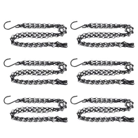 6 pack hanging chain heavy duty 50cm hanging flower basket replacement chain 3 point garden plant hanger for outdoor or indoor