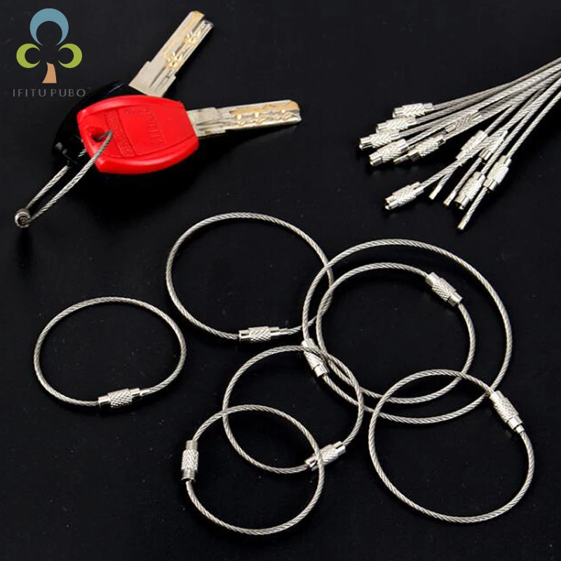 1 шт. для повседневного использования брелок Нержавеющая сталь карабин ключей на