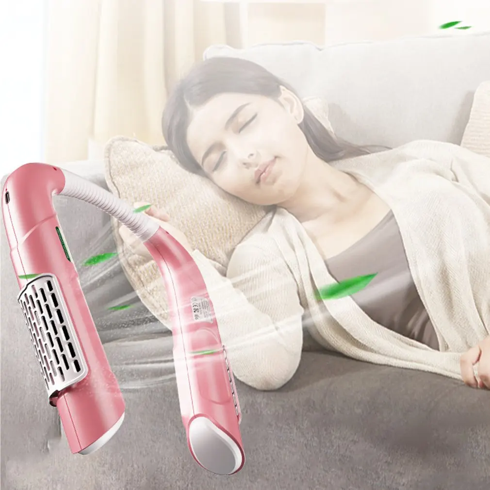 

Hanging neck Fan USB portable charging handheld student lazy hanging neck Portable Pocket Fan mini net red small electric fan