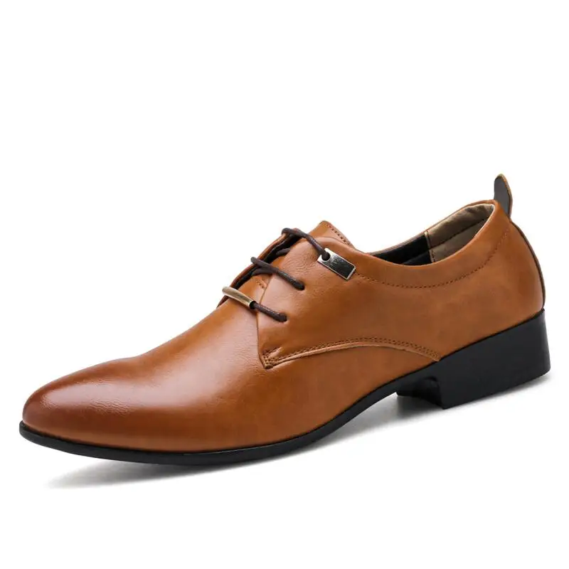

Spring Autumn Men Formal Wedding Shoes Luxury Men Business Dress Shoes Men Loafers Pointy Men Shoes Big Size 741