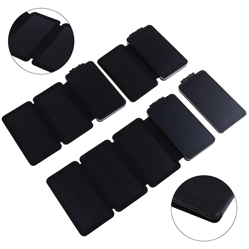 Портативный складной светодиодный двойной USB порты солнечная панель power Bank чехол