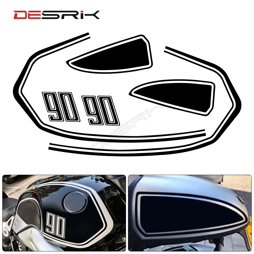 

Motorcycle Tank Side Decorative Applique Rear Storage Box Sticker For BMW RnineT Pure Racer Scrambler Urban 2014 - 2021 R nineT