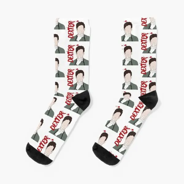 

Dexter Morgan Shhhh Crew Socks Women Funny Cute Black Girls Unisex Cotton Breathable Winter Ladies Pattern Best Autumn Mens