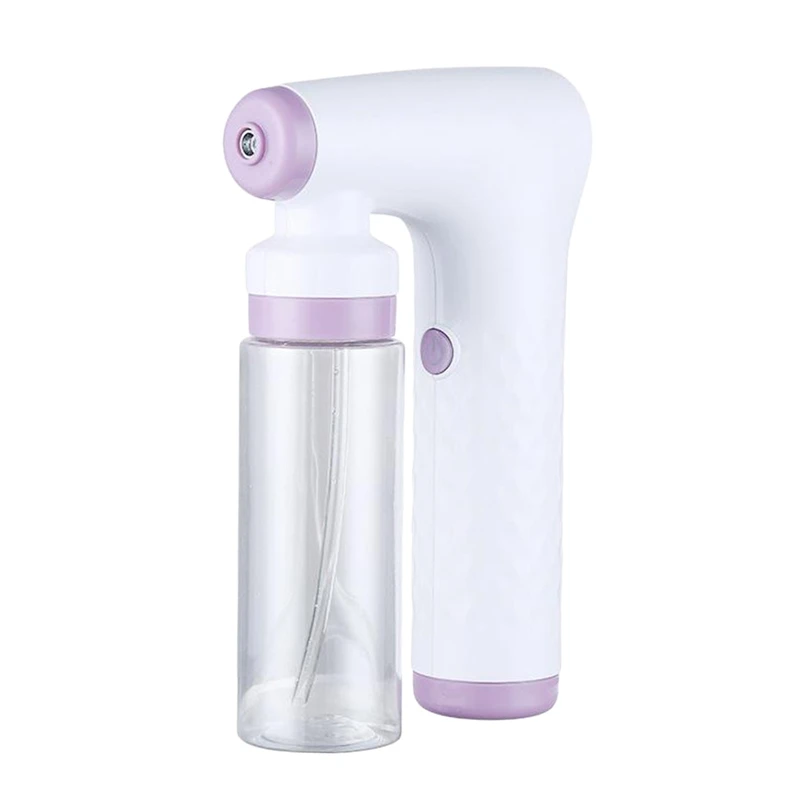 

Portable USB Rechargeable Cordless Nano Sanitizers Spray Sprayer 120Ml Blue Light Fogger For Home Office Indoor Outdoor