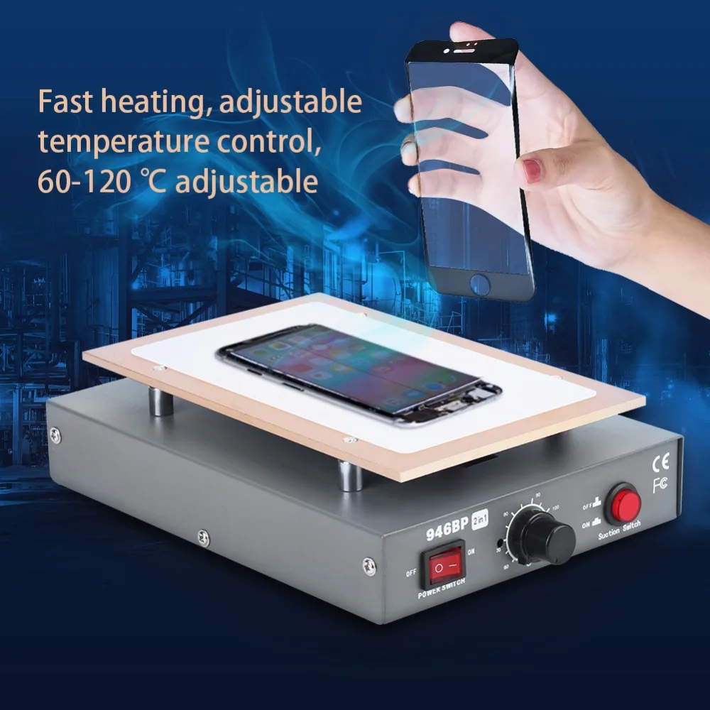 

LCD Screen Separator Machine Plate Glass Removal Screen Repair Machine Auto Heat Vacuum Screen Repair Kit 220V/110V