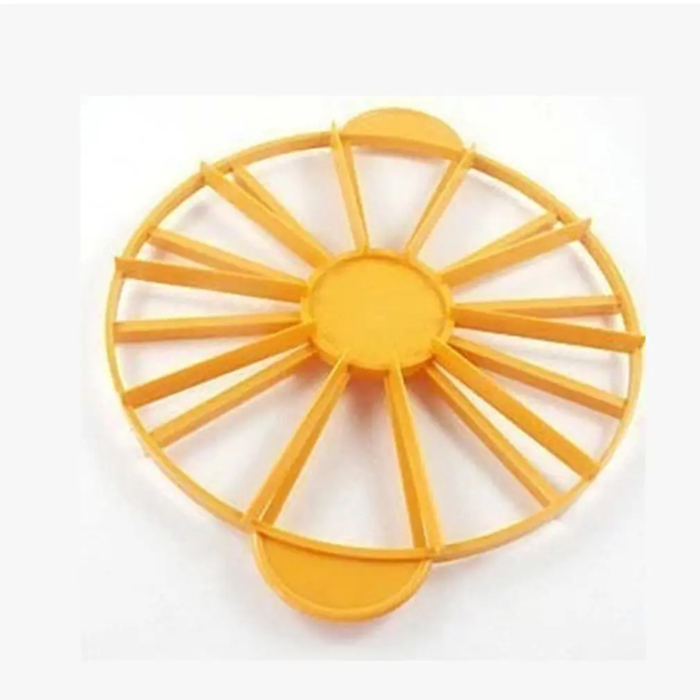 

New arrivals high quality yellow color 10/12 parts equal portions cake dividers slicer birthday cakes cutter for baking supplies