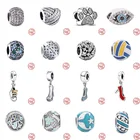 Женский браслет с бусинами из серебра 925 пробы, на высоком каблуке