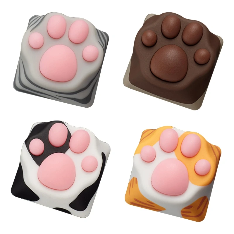 

Personality Soft Feel ABS Silicone Kitty Paw Artisan Cat Paws Pad Mechanical Keyboard KeyCaps for Cherry MX Switches