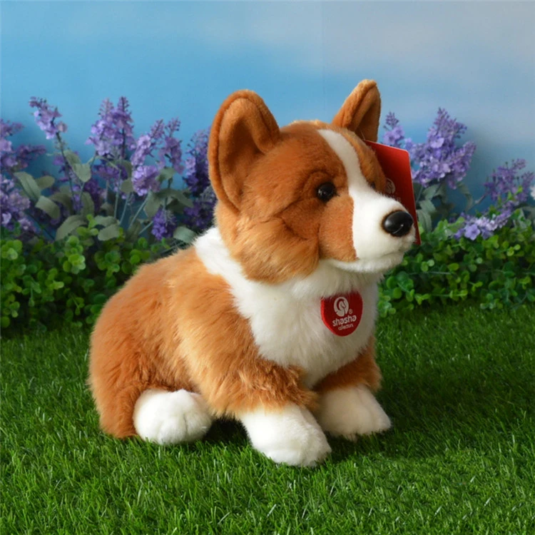 

Hcdtoy 25CM Welsh Kawaii Corgi Pembroke Plush Toys Simulation Corgis Stuffed Toy Puppy Dog Dolls Gifts for Kids