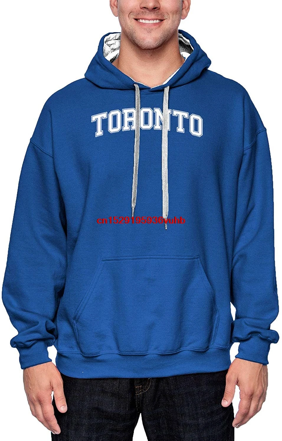 Осенняя и зимняя мужская толстовка с забавным принтом капюшоном Toronto-State Proud Strong