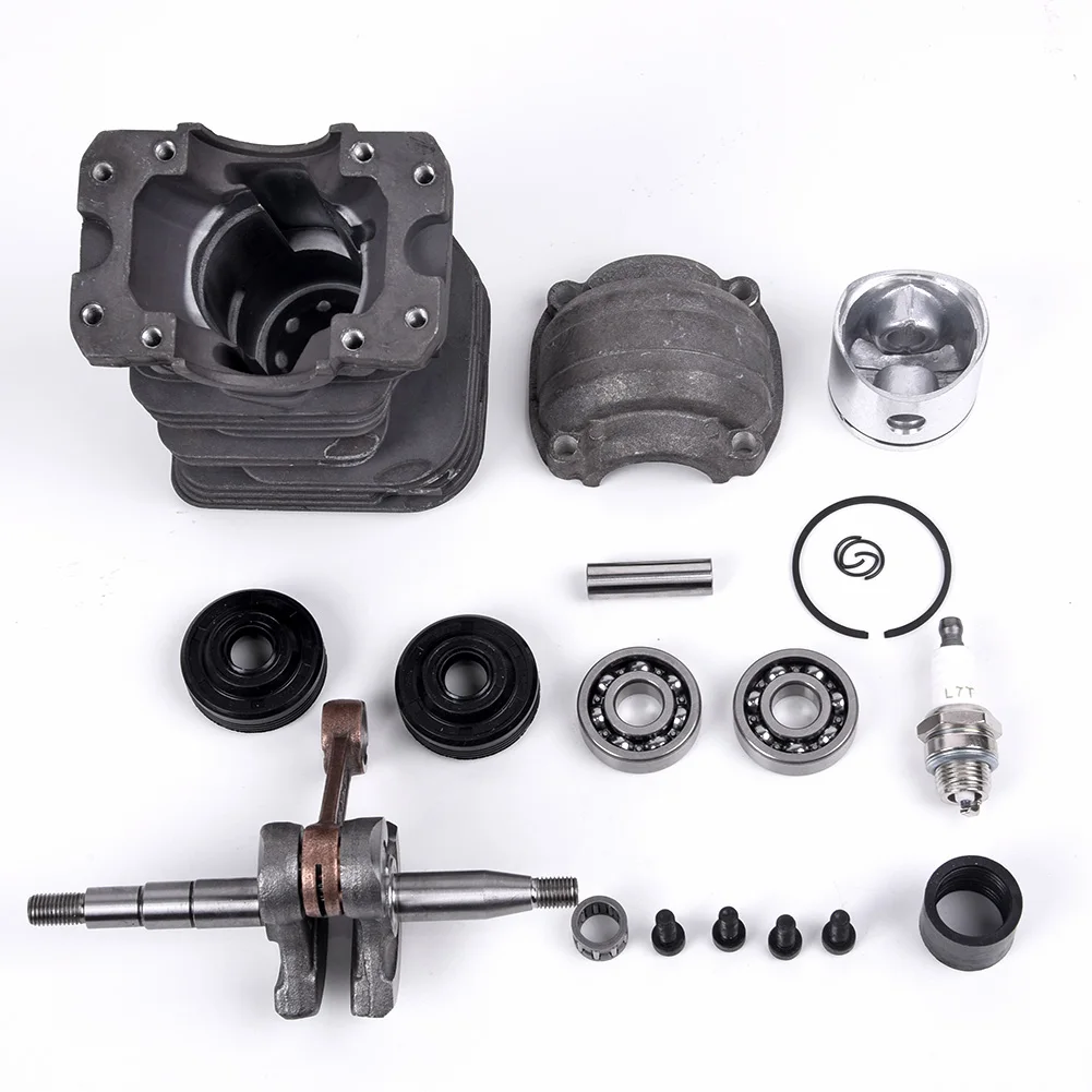 

Engine Cylinder Piston Bearing Ring Spark Plug Crankshaft Kit For HUSQVARNA 136 137 141 142 Chainsaw Replacement Accessories