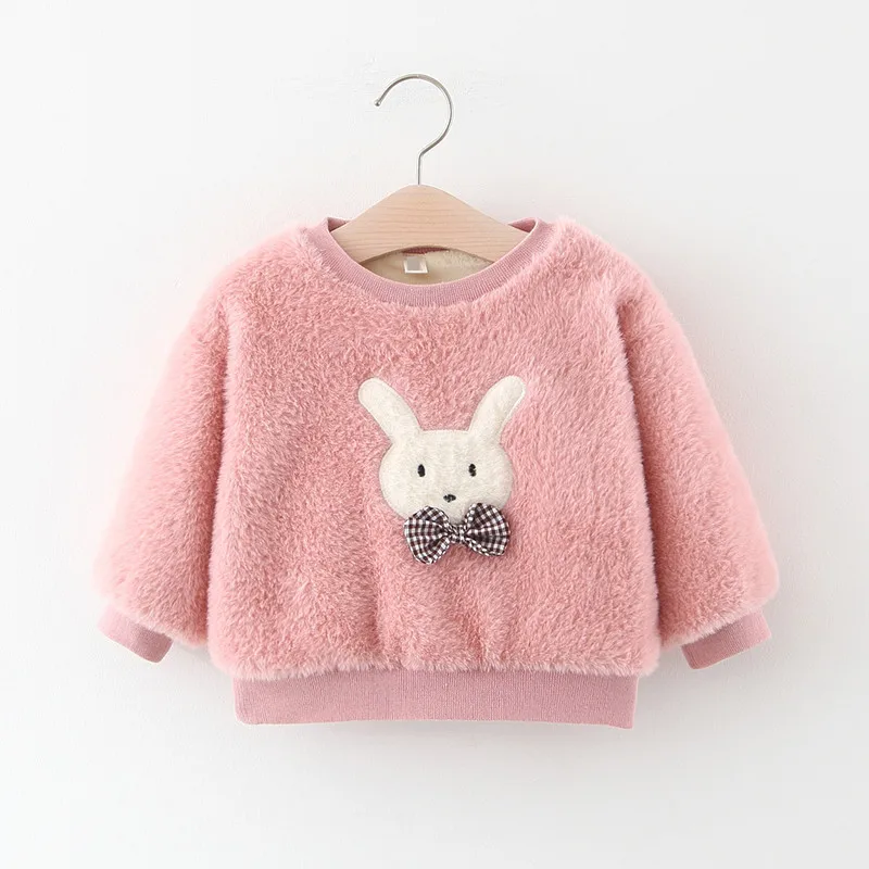 Футболка для девочек и бархатный утепленный детский теплый топ зима 2019|Тройники|