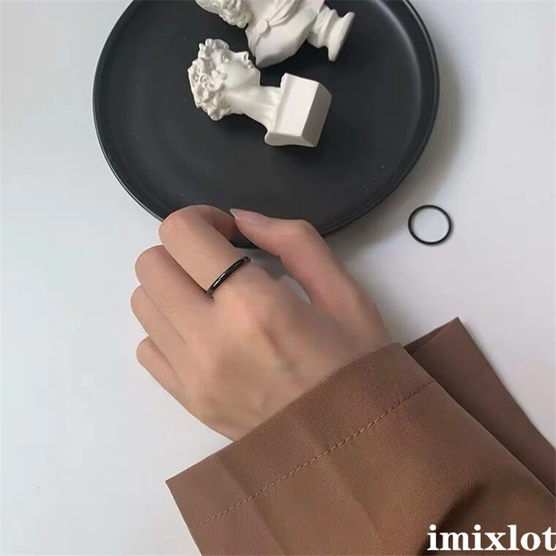 Кольцо женское Kpop черное геометрическое в стиле панк 5 шт. | Украшения и