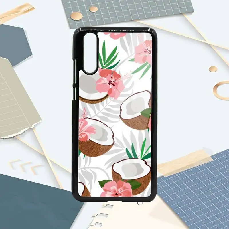 

Summer beach fruit coconut Phone Case PC For Samsung galaxy S note 8 9 20 10 e lite2019 plus pro ultra