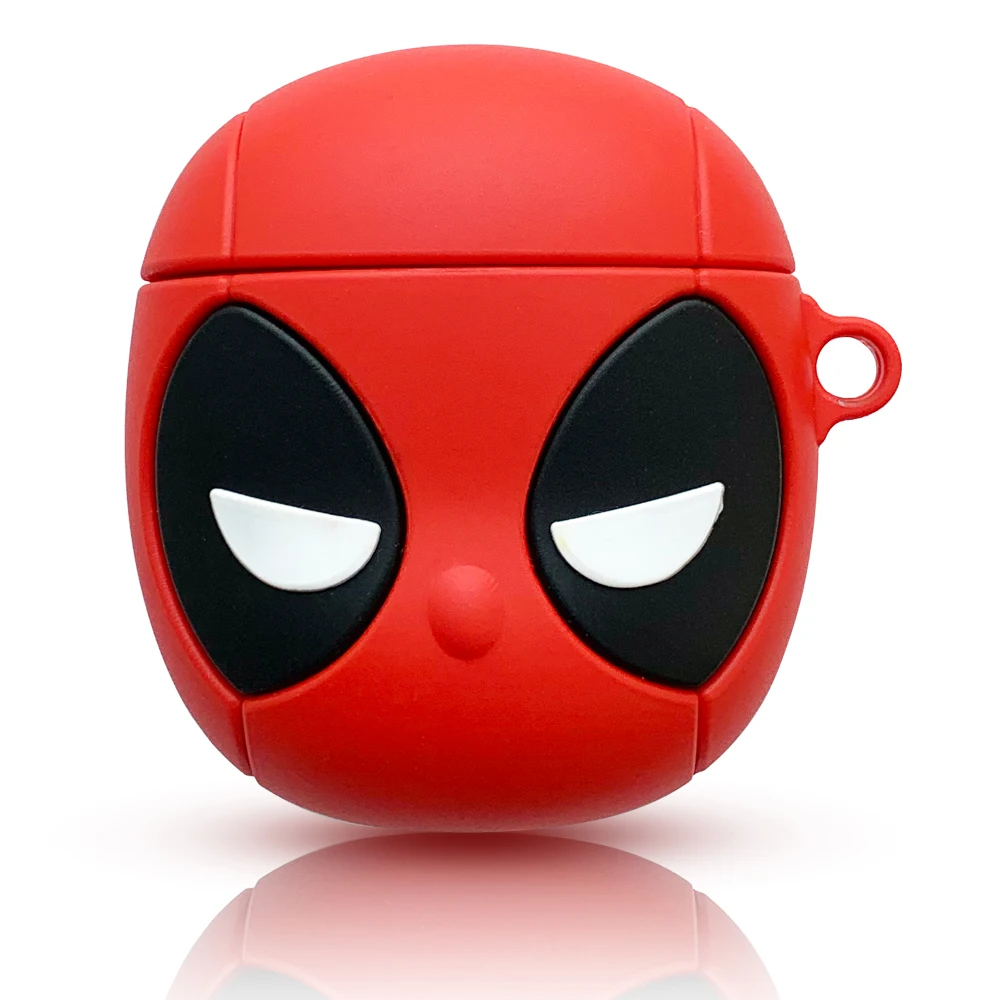 3D мультяшный милый чехол Marvel Deadpool для Airpods 1/2, силиконовые защитные наушники, аксессуары для Apple Airpods 1/2
