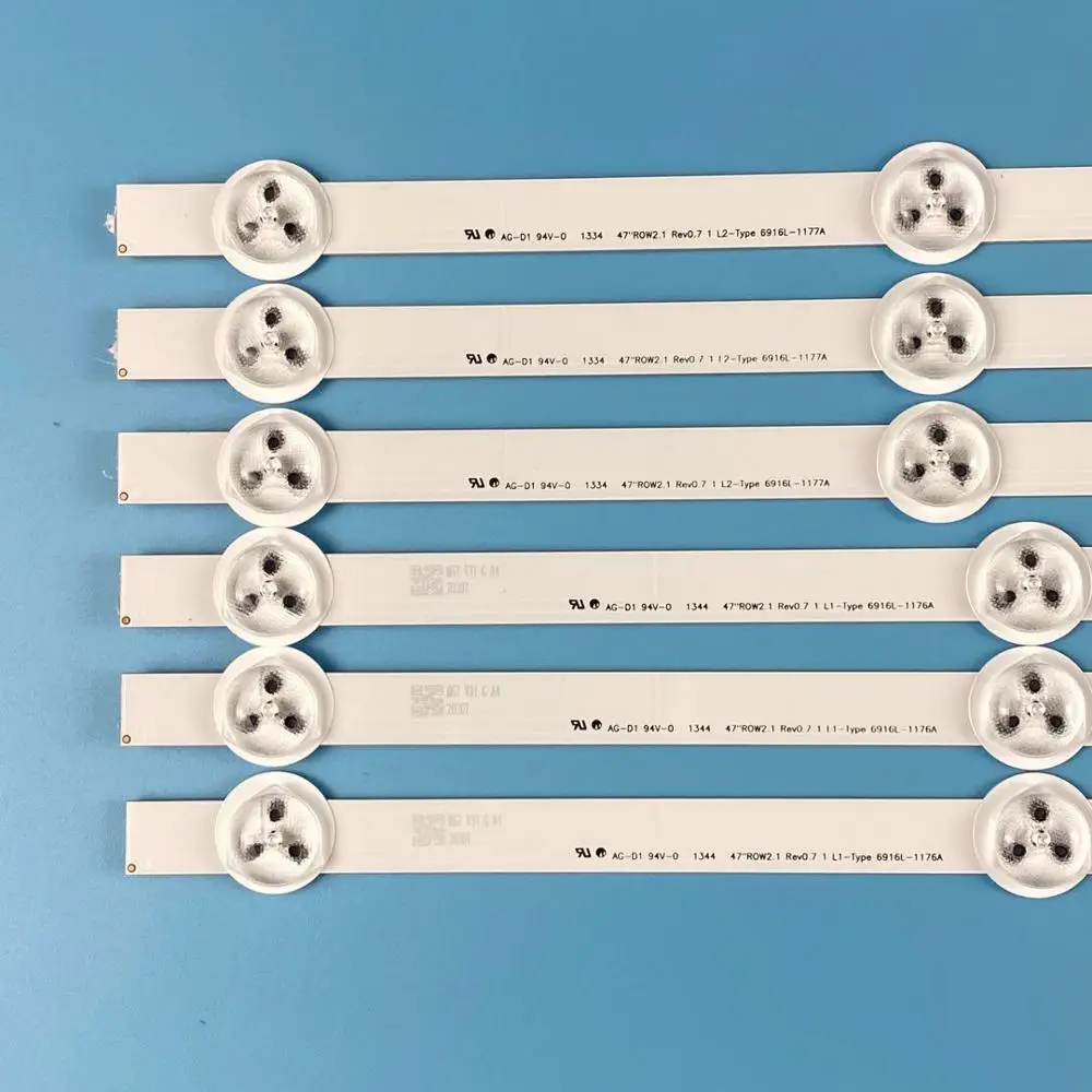 12 шт. светодиодный полосы для LG заменить новый 47 &quotROW2.1 Rev 0 7 6916L-1174A 6916L-1175A 6916L-1176A