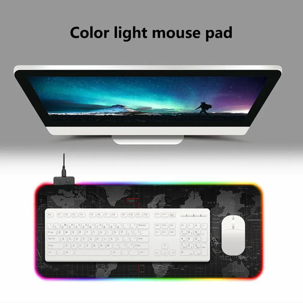Luminous Rubber Symphony RGB Mouse Durable Pad Adjustment Cool And Soft Illusion Lighting Gaming Mouse Pad enlarge