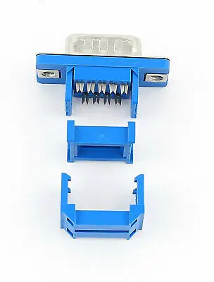 5 шт. Crimp DB9 9 Pin Мужской IDC типа обжимной резьбовой разъем для плоского