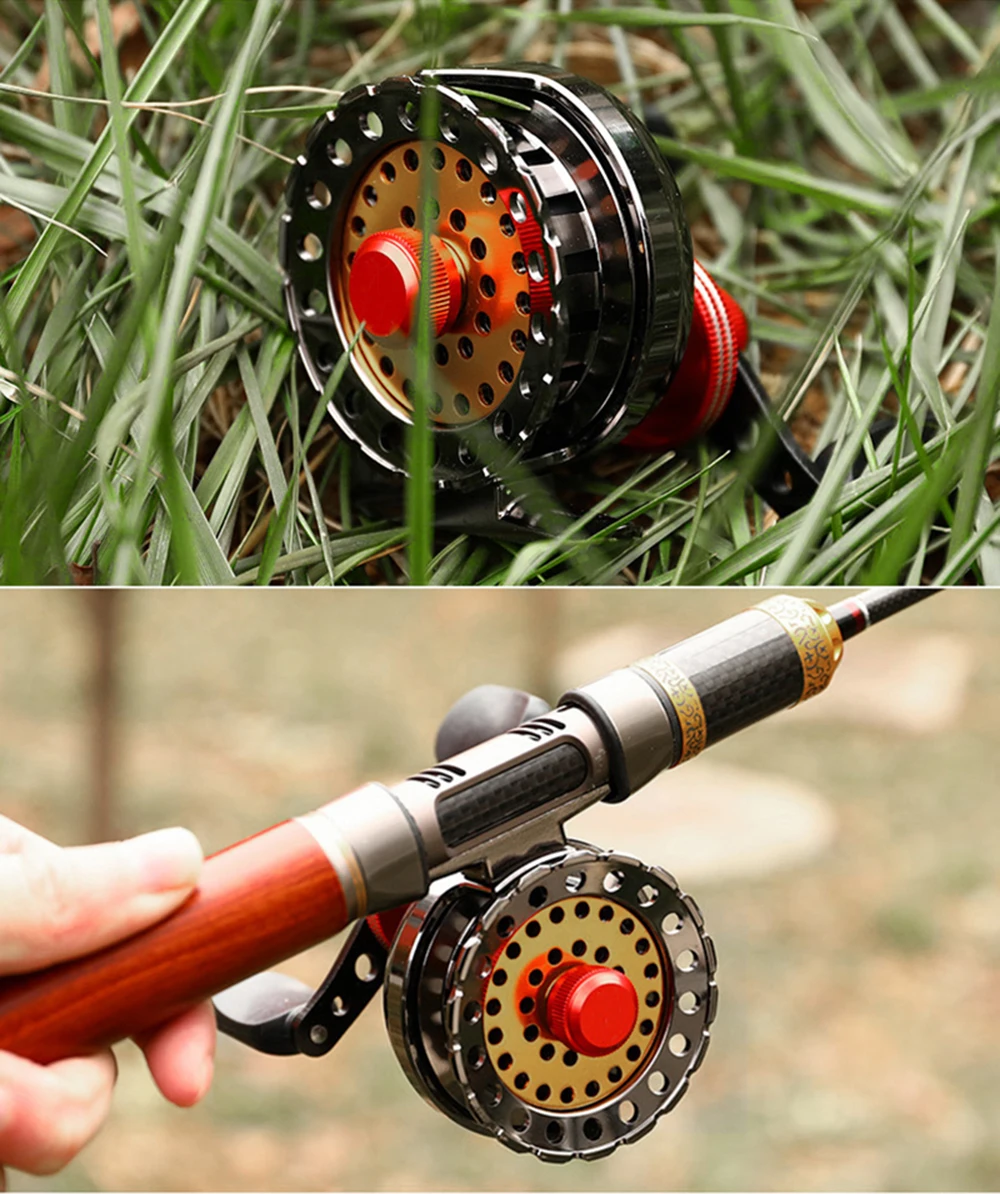 

Fly Fishing Reel Full Metal Fishing Wheel Gear Ratio 2.6:1 7+1BB CNC Machined Cut Coil 8kg Drag For Trout Fly Fishing Tackle