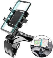 phone holder for car dashboard hud car phone holder dashboard rearview mirror sun visor 3 in 1 multipurpose dash 360 rotatable
